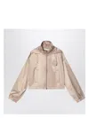 Fendi Logo-patch Jacket In Neutral