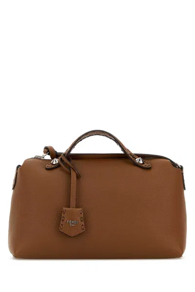 Fendi Women Caramel Leather Medium By The Way Reversible Handbag In Brown