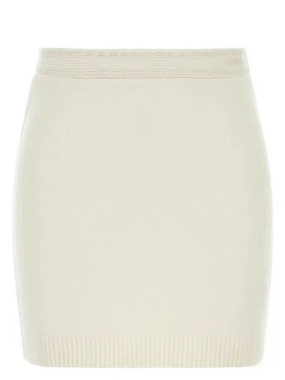 FENDI WOMEN'S CASHMERE BLEND MINI SKIRT