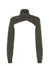 Fendi Wrap-over Knit Sweater In Gray