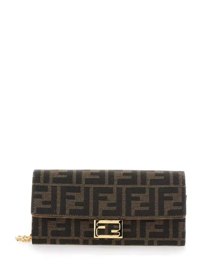 Fendi Women Chain Continent Nap Matisse Zu In Brown