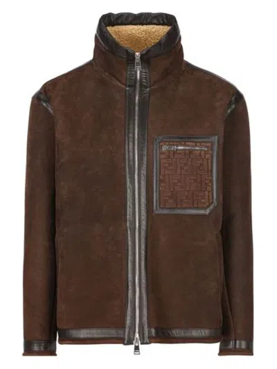 Fendi Women's Chocolate Suede Jacket