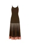 Fendi Chocolate Viscose Blend Dress In Brown