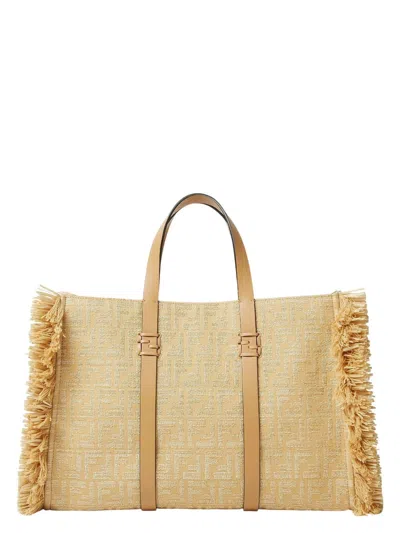 Fendi Women's City Tote Paglia Ff/vite