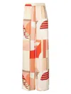 Fendi Patchwork Print Silk Trousers Multicolor In Multi