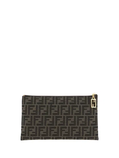 Fendi Women Clutch Bag In Brown