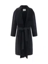Fendi Belted Wool Coat In Multicolor