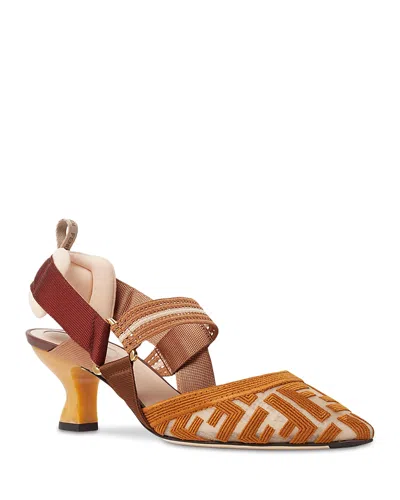 Fendi Women's Colibri Ff Slingback Pumps In Multi