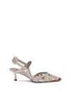 Fendi Mesh Pointed Toe Pumps With Ff Embroidery