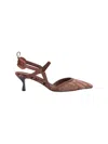 Fendi Slingback Shoe "hummingbird Lite" In Brown