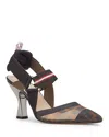 Fendi Tech Mesh Slingback Pump In Multi