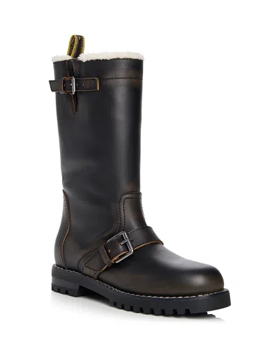 Fendi Women's Commando Shearling Lined Combat Boots In Black