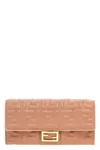 Fendi Ballet Rose Wallet On Chain Ff Diamonds In Pink