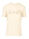 Fendi Women Cotton And Linen T-shirt In Neutral
