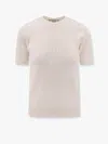 Fendi All-over Logo Short-sleeved T-shirt In Neutral