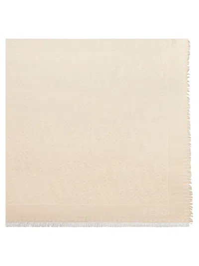 Fendi Women Cotton Scarf In Neutral