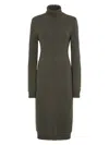 Fendi Cashmere High-neck Midi Dress