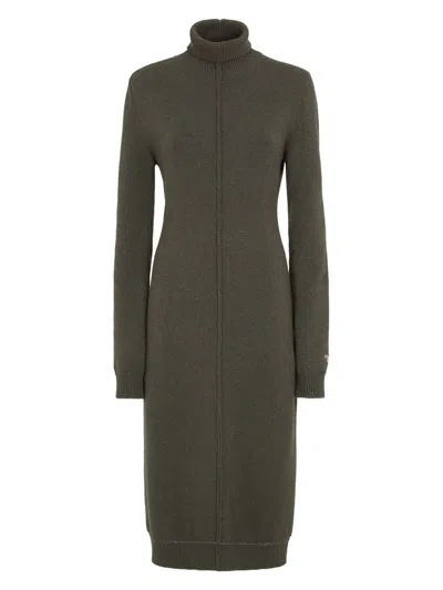 FENDI WOMEN'S DARK CASHMERE TURTLENECK DRESS