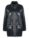 Fendi High-neck Leather Jacket