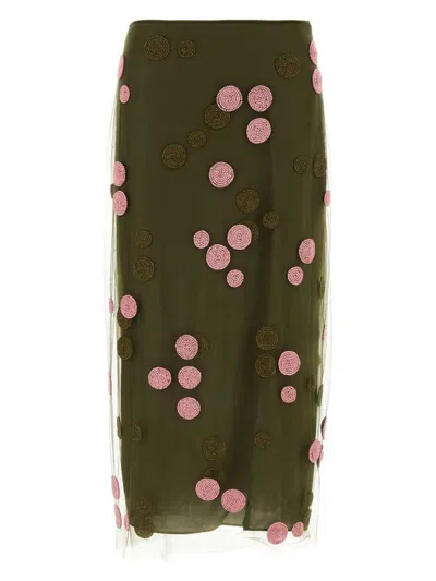 FENDI WOMEN'S DARK TULLE SKIRT