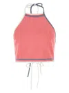 Fendi Viscose Blend Halter Neck Crop Top