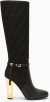 Fendi Delfina High Heeled Boots In Brown