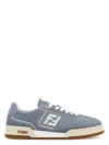 Fendi Match Denim And Suede Low-top Sneakers