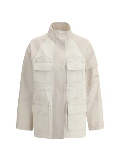 FENDI FENDI WOMEN DENIM BOMBER JACKET