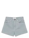 Fendi Women's Denin Cotton Shorts In Blue