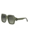 Fendi Fe40139i Ff Diamonds 93p Verde Chiaro Sunglasses In Green
