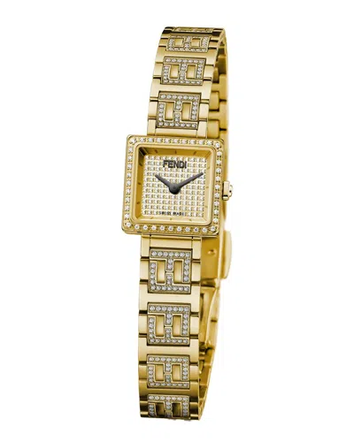 Fendi Women's Diamond Watch In Gold