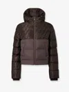 Fendi Women Down Jacket With Ff Jacquard Insert In Multi
