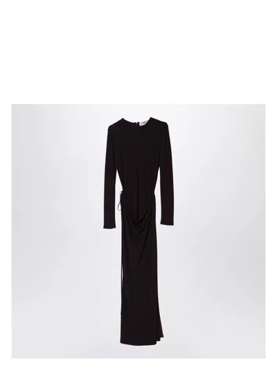 Fendi Women's Draped Long Dress In Gray