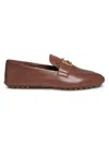 Fendi Women's Driver-sole Leather Loafers In Jasper