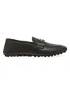 Fendi Women's Driver-sole Leather Loafers In Black