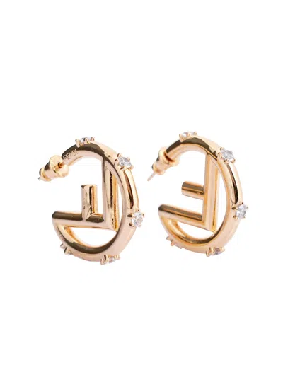 Fendi Women Earrings In Gold