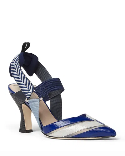 Fendi Women's Elett Blue Smoke Pumps