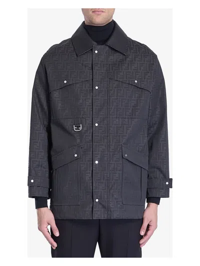 Fendi Women's Embroidered Canvas Coat