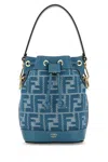 Fendi Women Embroidered Canvas Mon Tresor Bucket Bag