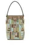Fendi Women Embroidered Canvas Mon Tresor Bucket Bag In Multi