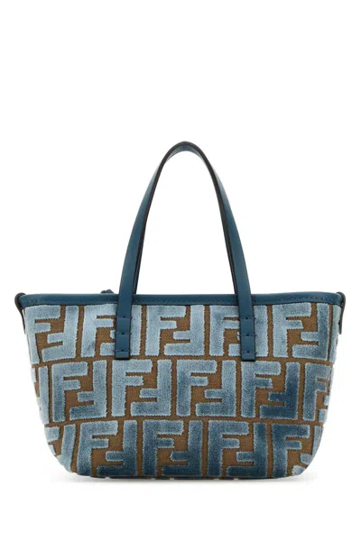 Fendi Women Embroidered Chenille Mini Roll Handbag In Multicolor
