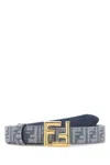 Fendi Women Embroidered Denim Ff Belt