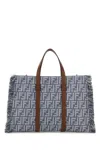 Fendi Women Embroidered Denim Summer Shopping Bag