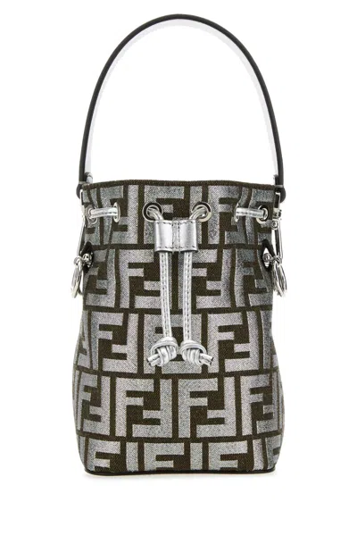 Fendi Women Embroidered Fabric Mini Mon Tresor Bucket Bag In Multi