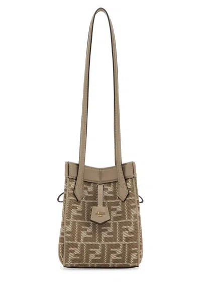 FENDI FENDI WOMEN EMBROIDERED FABRIC MINI ORIGAMI SHOULDER BAG