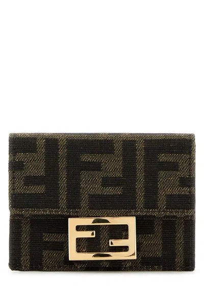 Fendi Women Embroidered Jacquard Baguette Wallet In Multi