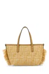 Fendi Borsa A Mano Roll Mini In Rafia Ricamata  Donna