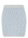Fendi Embroidered Silk Blend Mini Skirt