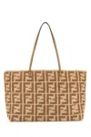 Fendi Borsa Shopping Roll Grande In Paglia Ricamata Donna