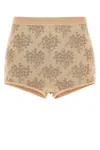 Fendi Viscose Shorts With Embroidered Floral Pattern In Neutral